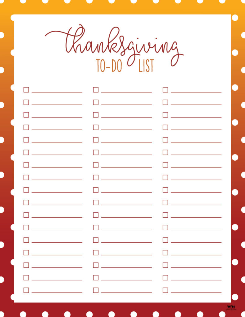 Thanksgiving Shopping Lists &amp;amp; Checklists - 30 Free Printables pertaining to Thanksgiving to Do List Printable