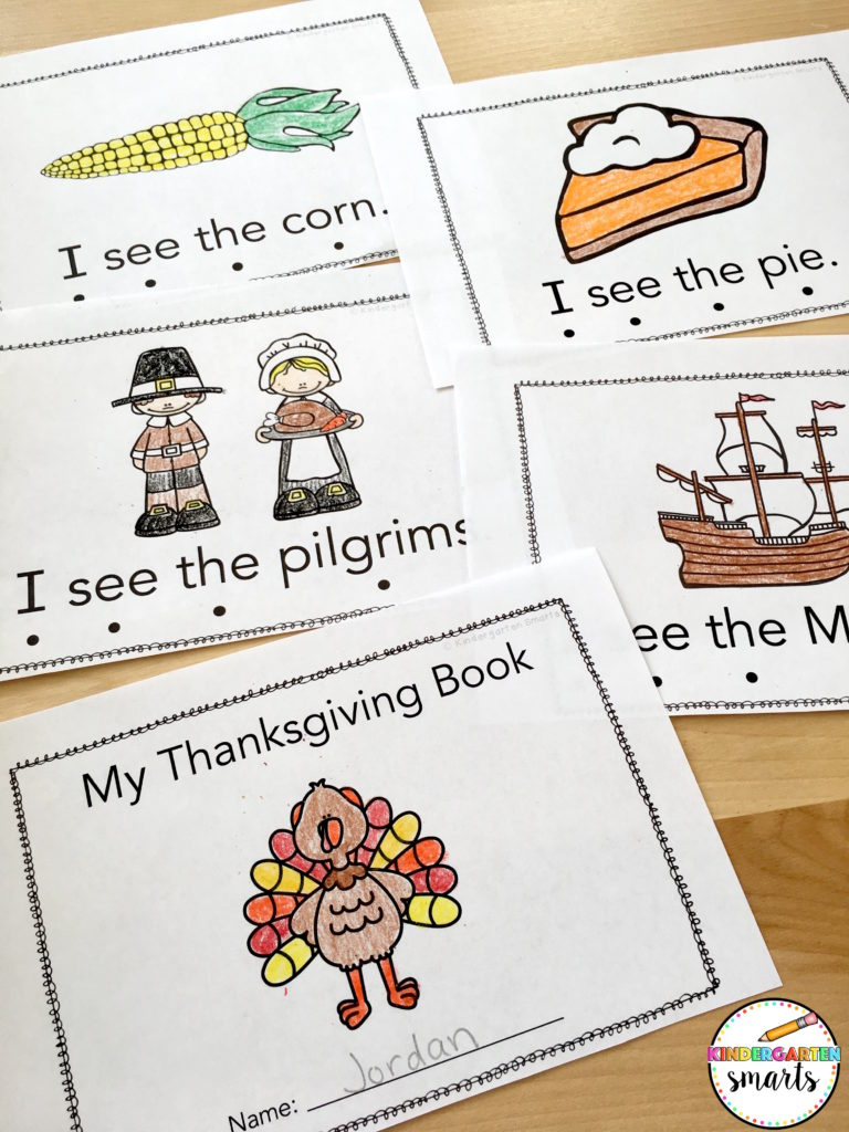 Thanksgiving Sight Word Book With A Freebie - Kindergarten Smarts in Thanksgiving Free Printable Books
