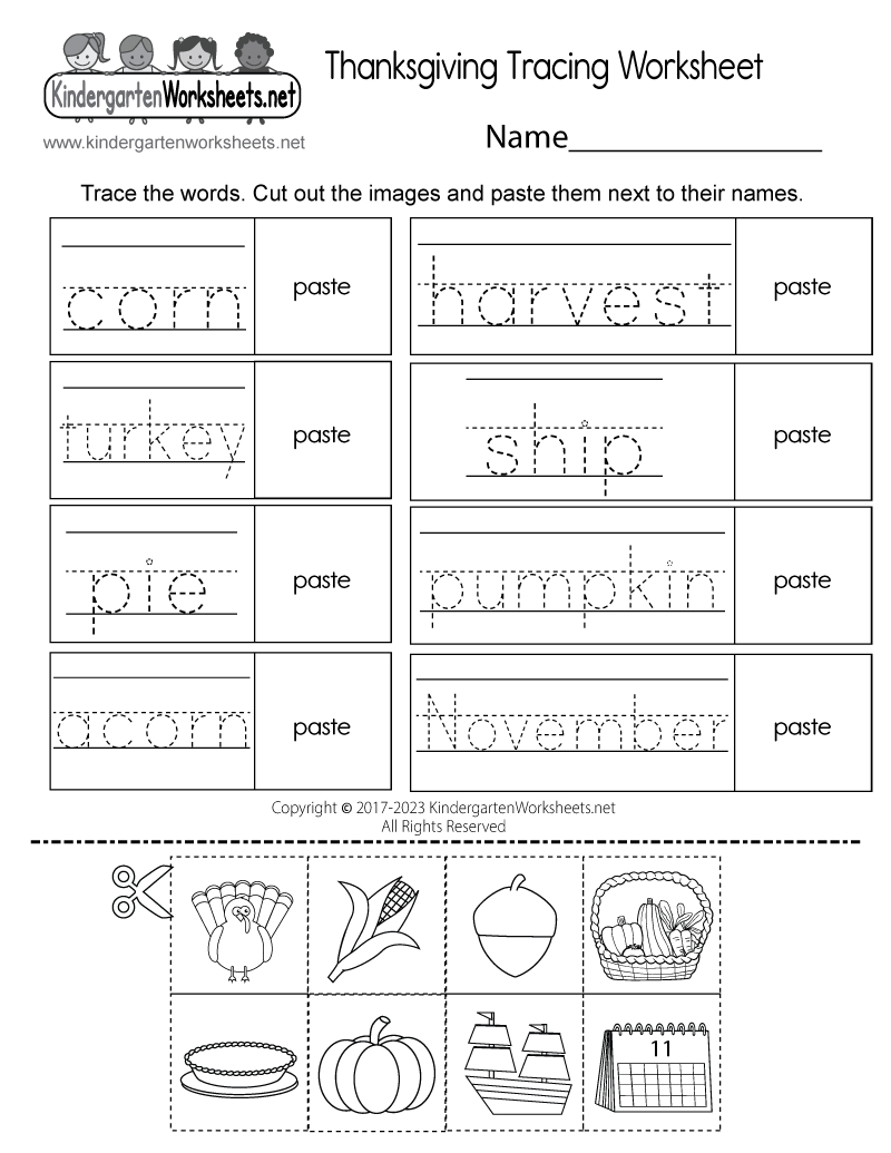Thanksgiving Tracing Worksheet - Free Printable, Digital, &amp;amp; Pdf pertaining to Thanksgiving Handwriting Worksheets