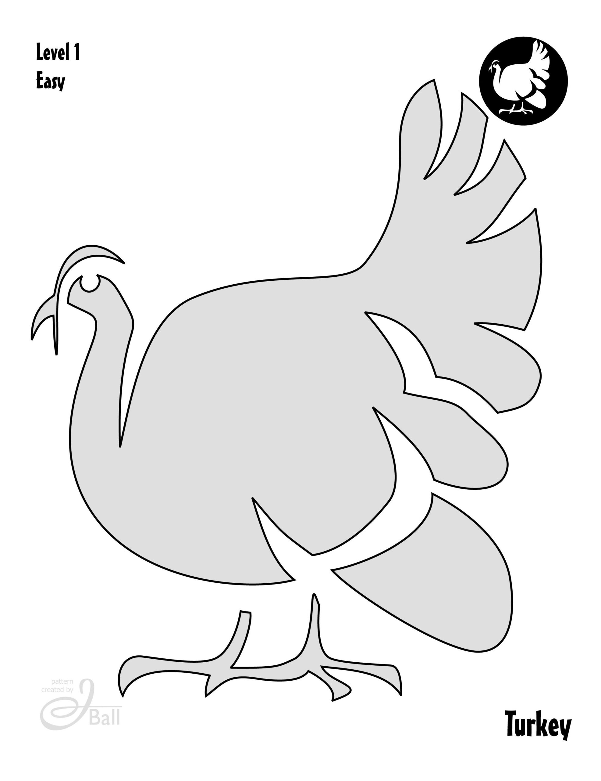 Thanksgiving Turkey (Free Pumpkin Stencil - Pumpkin Pattern with Free Printable Thanksgiving Pumpkin Stencils