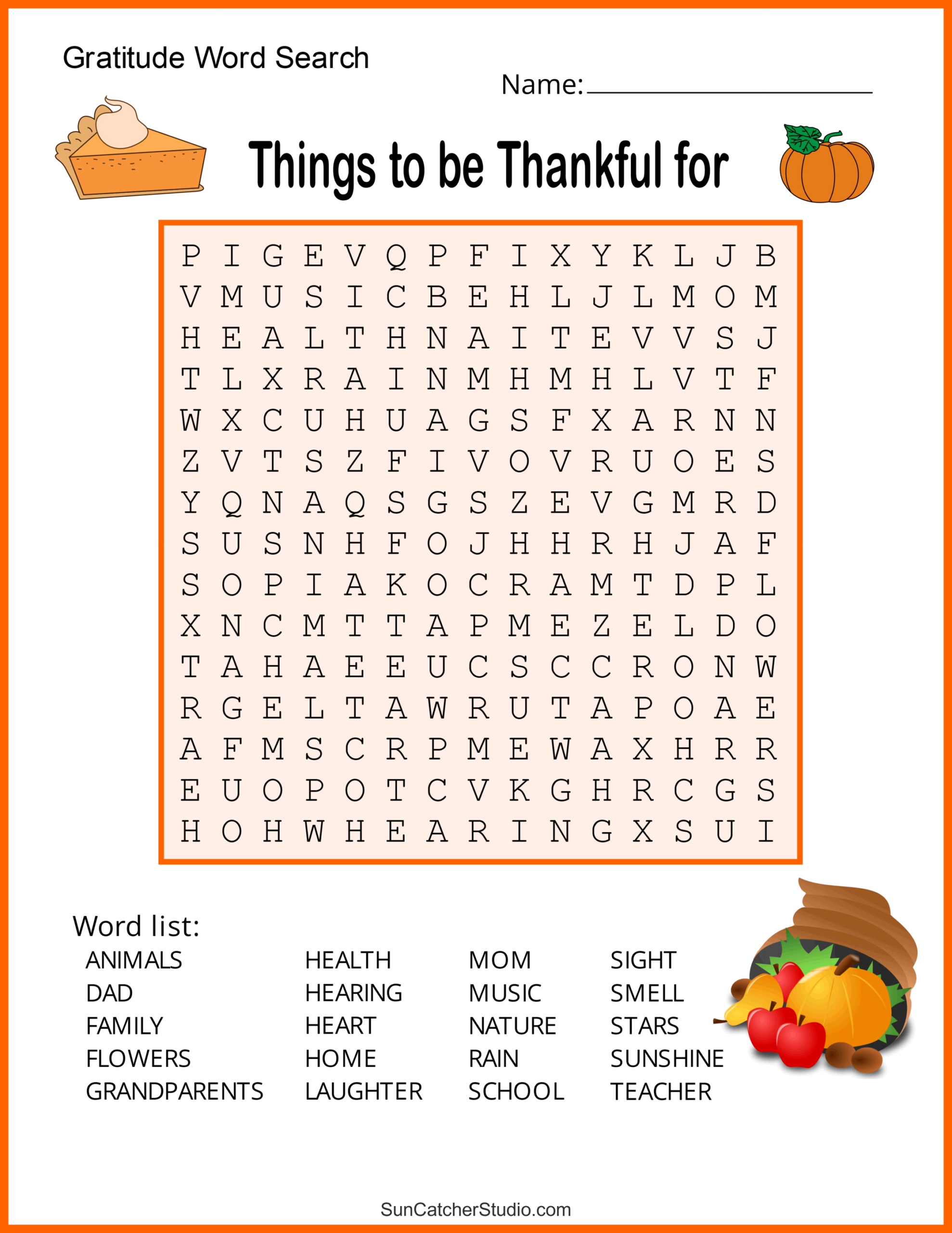Thanksgiving Word Search (Free Printable Puzzles) – Free regarding Printable Thanksgiving Word Search For Kids