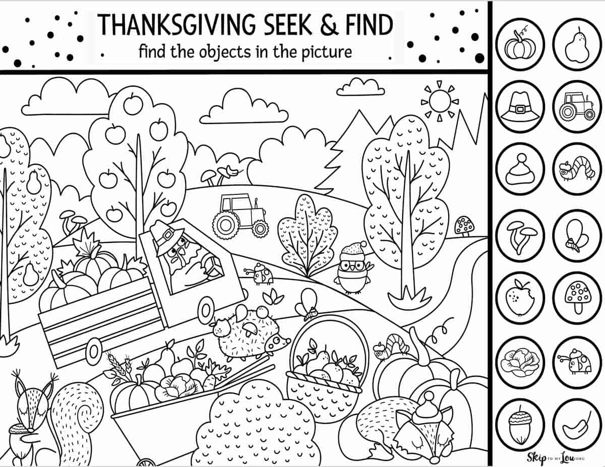 Thanksgiving Worksheets | Skip To My Lou with regard to Free Printable Thanksgiving Seek And Find