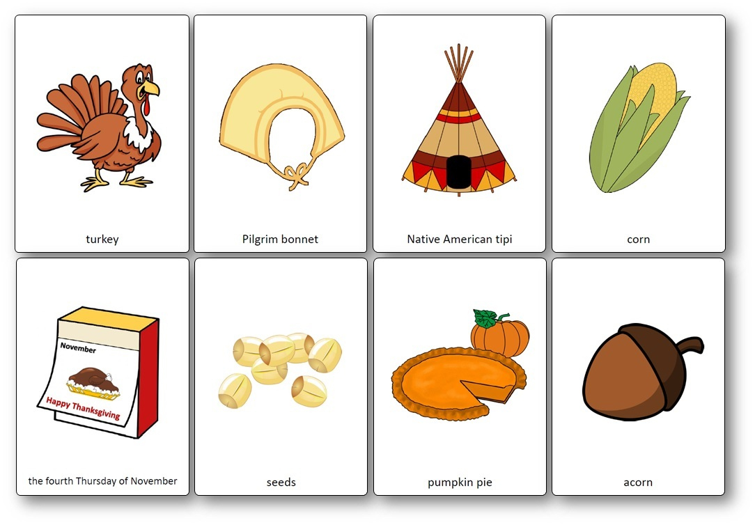 Thansgiving Flashcards – Free Printable Flashcards To Download in Free Printable Thanksgiving Flashcards