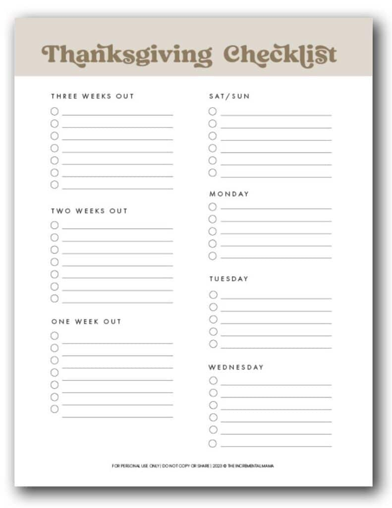 The Best Free Printable Thanksgiving Planner (8 Pages) - The with Thanksgiving to Do List Printable
