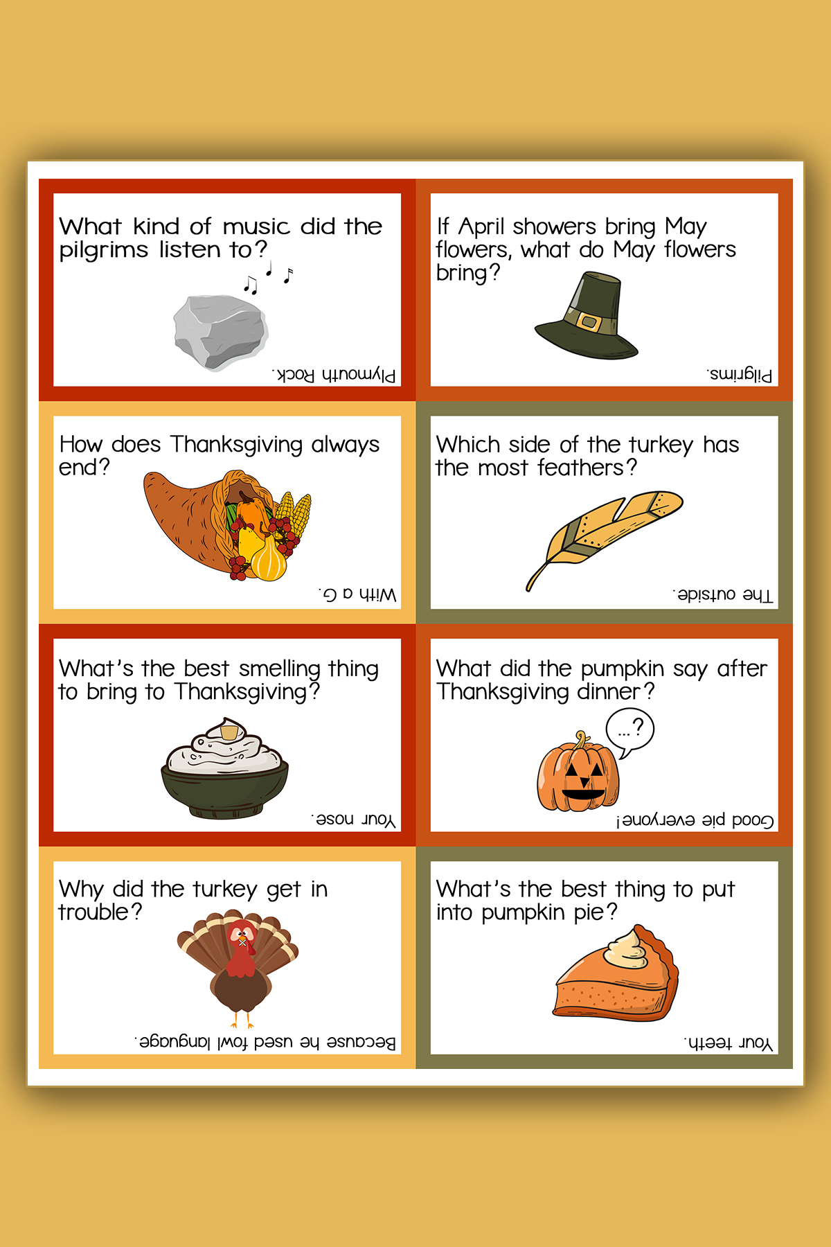 The Best Thanksgiving Jokes For Kids - Including Free Thanksgiving intended for Free Printable Thanksgiving Jokes