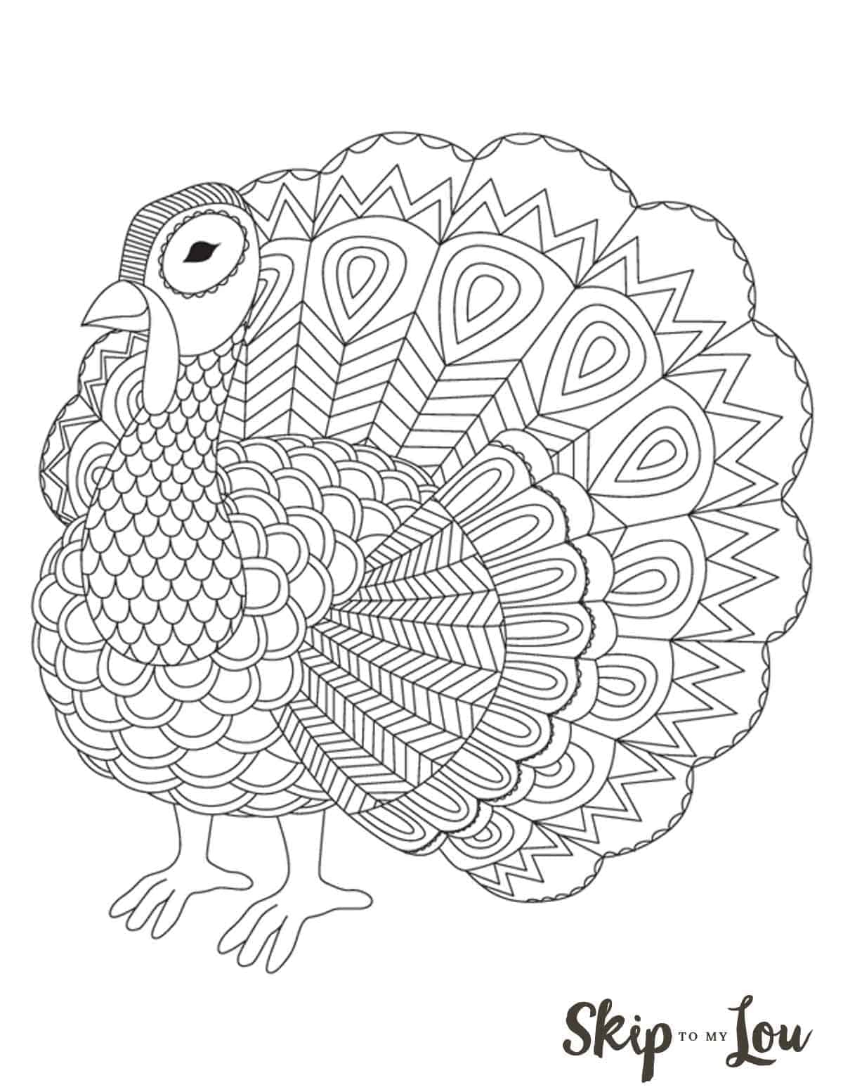 The Cutest Free Turkey Coloring Pages | Skip To My Lou for Turkey Pictures Printable Free