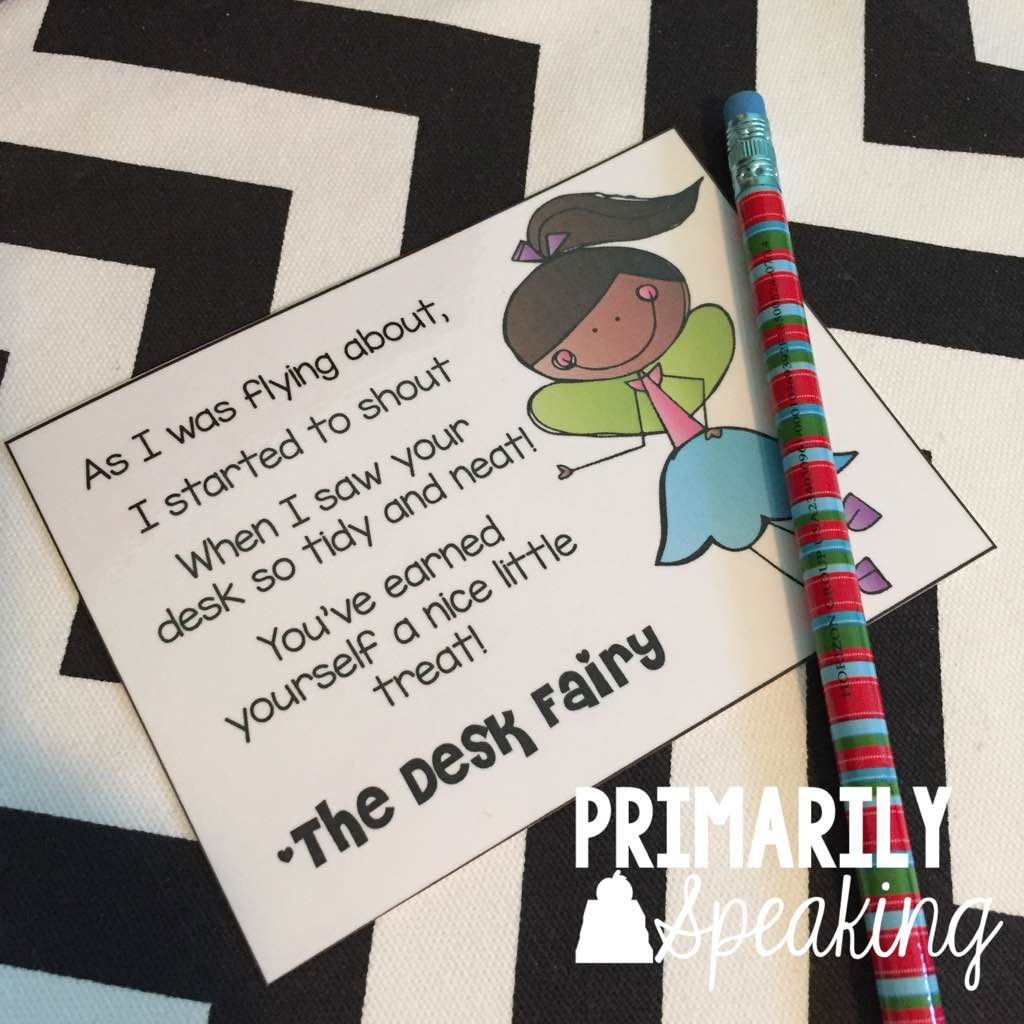 The Desk Fairy Left You A Little {Free} Treat! | Primarily Speaking inside Desk Fairy Notes Free Printable