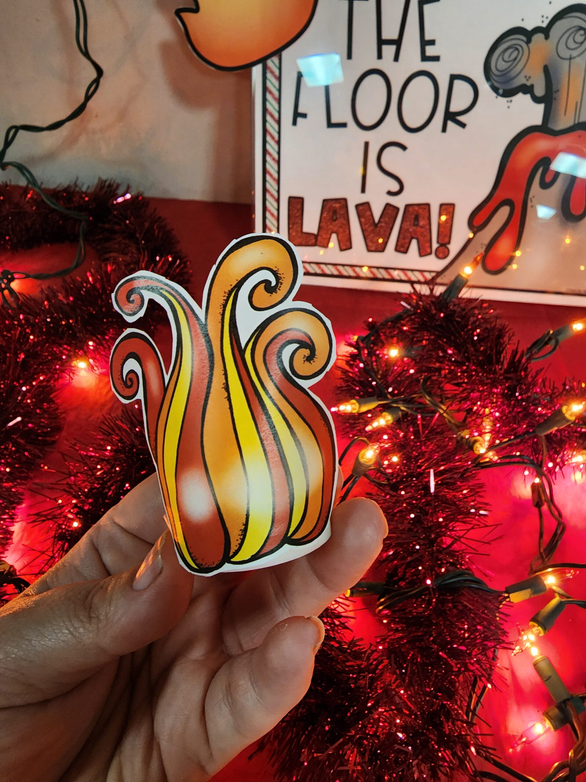 The Floor Is Lava Printable Poster Freebie – Elf Day 8 with regard to Floor Is Lava Printable