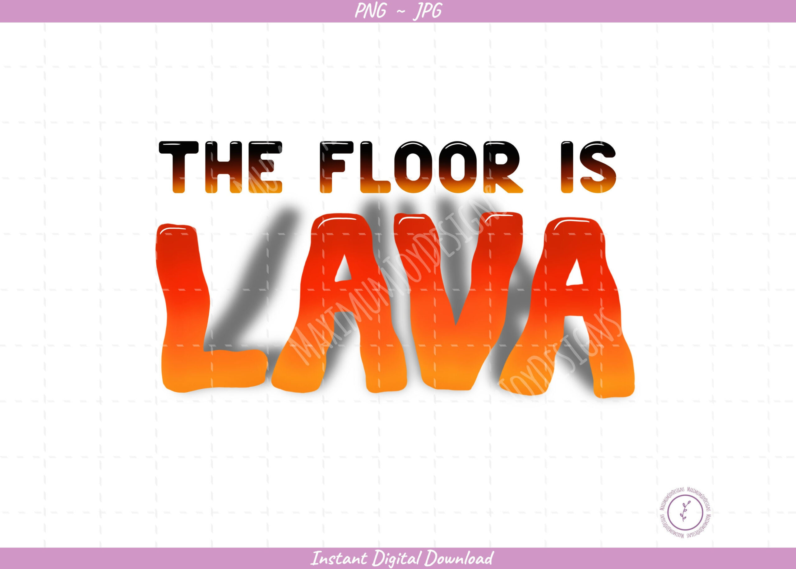 The Floor Is Lava Sublimation Clip Art / Lava Png / Handgezeichnet with regard to Floor Is Lava Printable