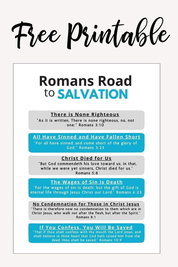 The Romans Road To Salvation Free Printable throughout Free Printable Romans Road to Salvation