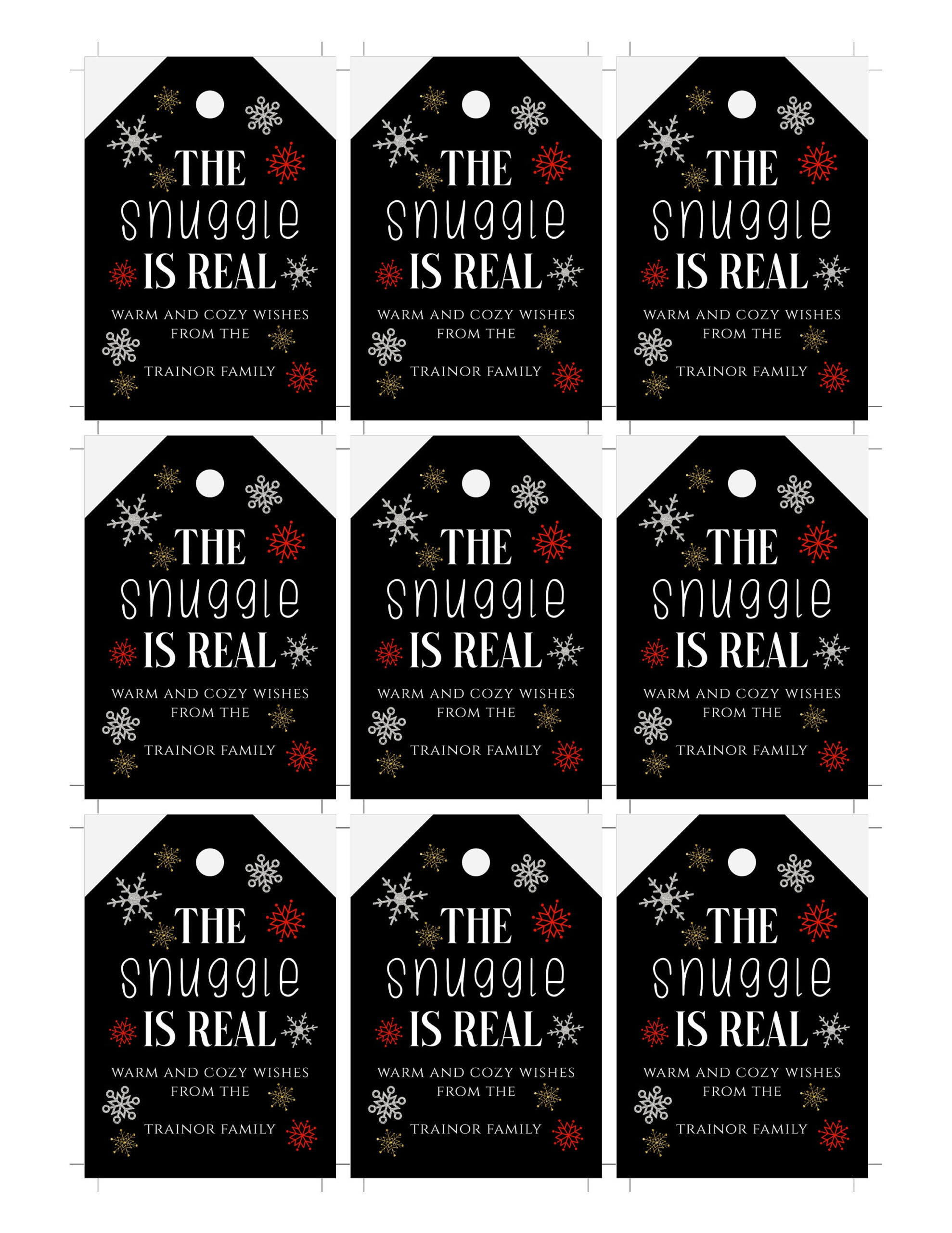 The Snuggle Is Real Gift Tag Template, Warm And Cozy Holiday Gift regarding The Snuggle Is Real Gift Tag Free Printable