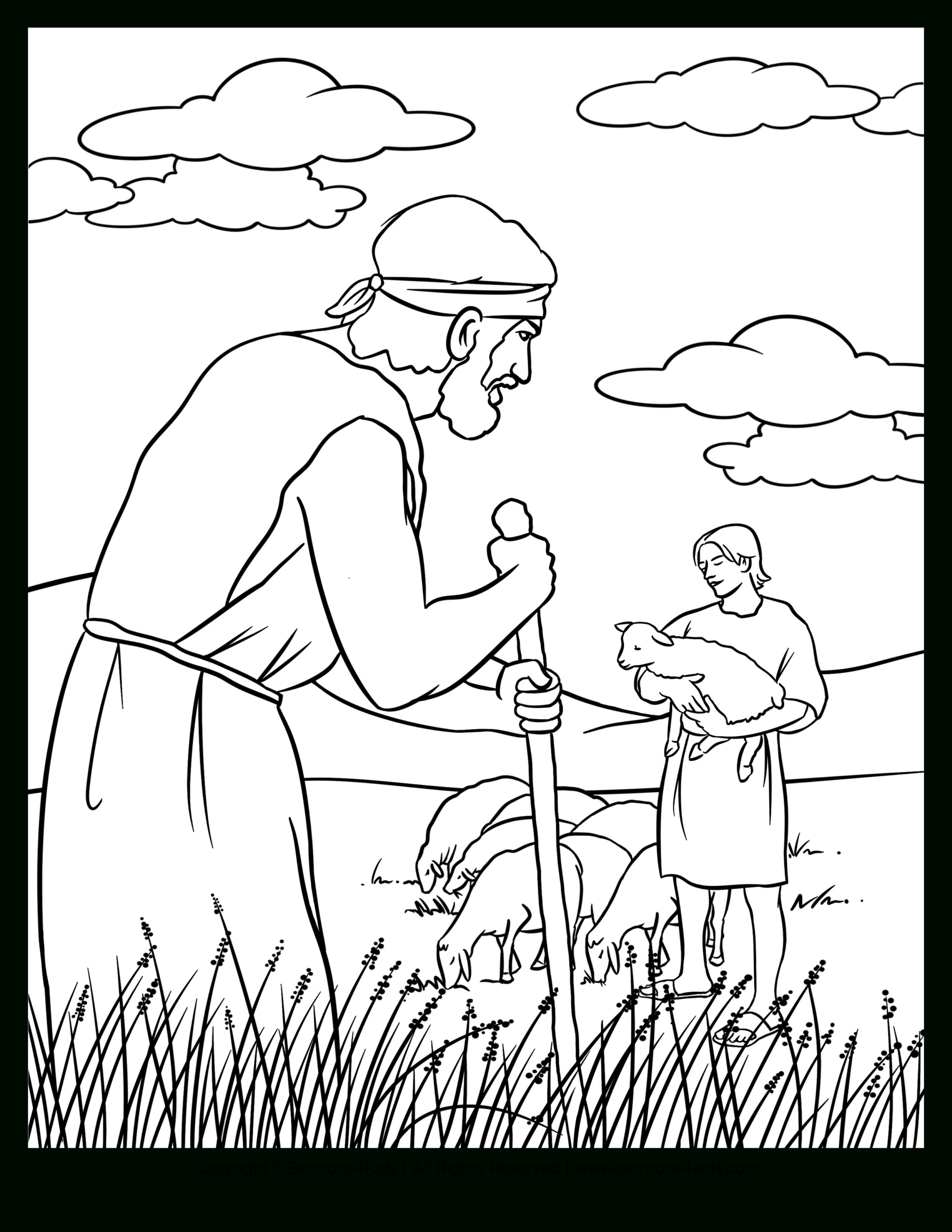 The Story Of Cain And Abel Children'S Coloring Page From with Cain And Abel Printable Story