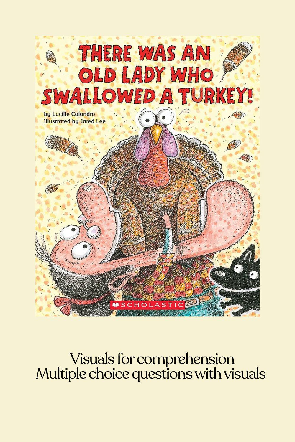 There Was An Old Lady Who Swallowed A Turkey | Speech Therapy in There Was An Old Lady Who Swallowed A Turkey Printable