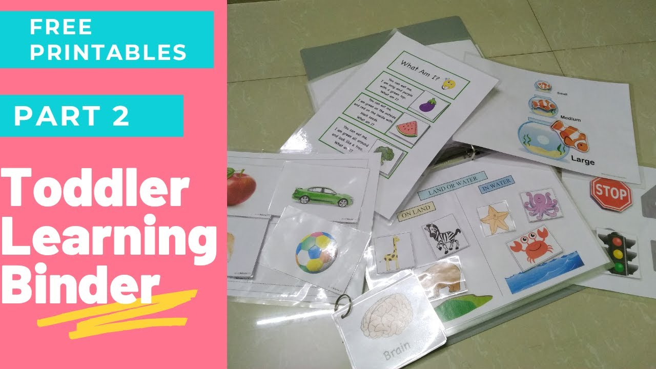 Toddler Learning Binder Part2|Free Printable|Fun&amp;amp;Educational  Activities|Busy Binder|Preschool Binder pertaining to Jady a Free Printables