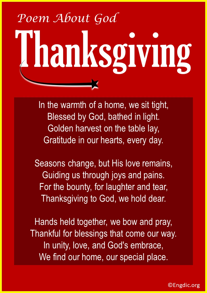 Top 10 Poems About Thanksgiving To God - Engdic with Poems of Thanksgiving and Gratitude to God