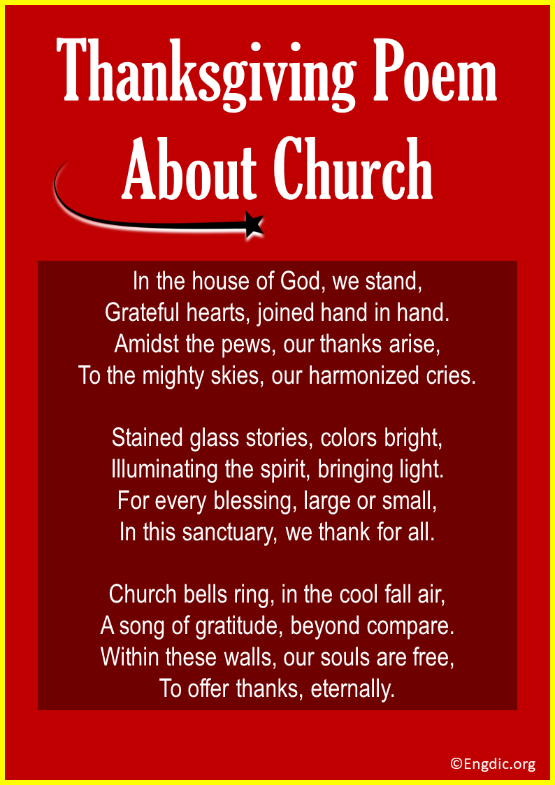 Top 10 Thanksgiving Poems For Church & Christians - Engdic in Church Thanksgiving Poems