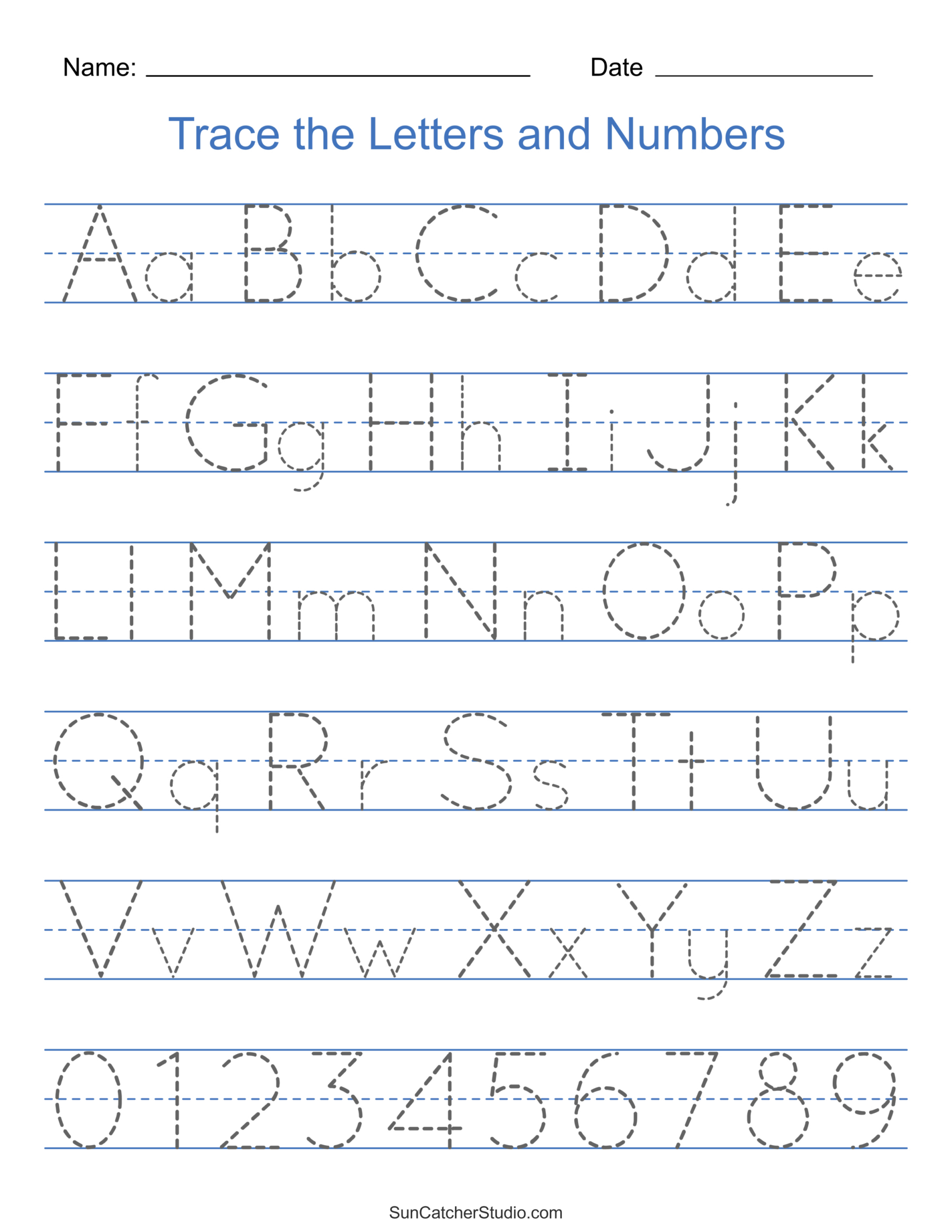 Tracing Alphabet Letters (Printable Handwriting Worksheets) – Free pertaining to Free Printable Letter I Tracing Worksheets