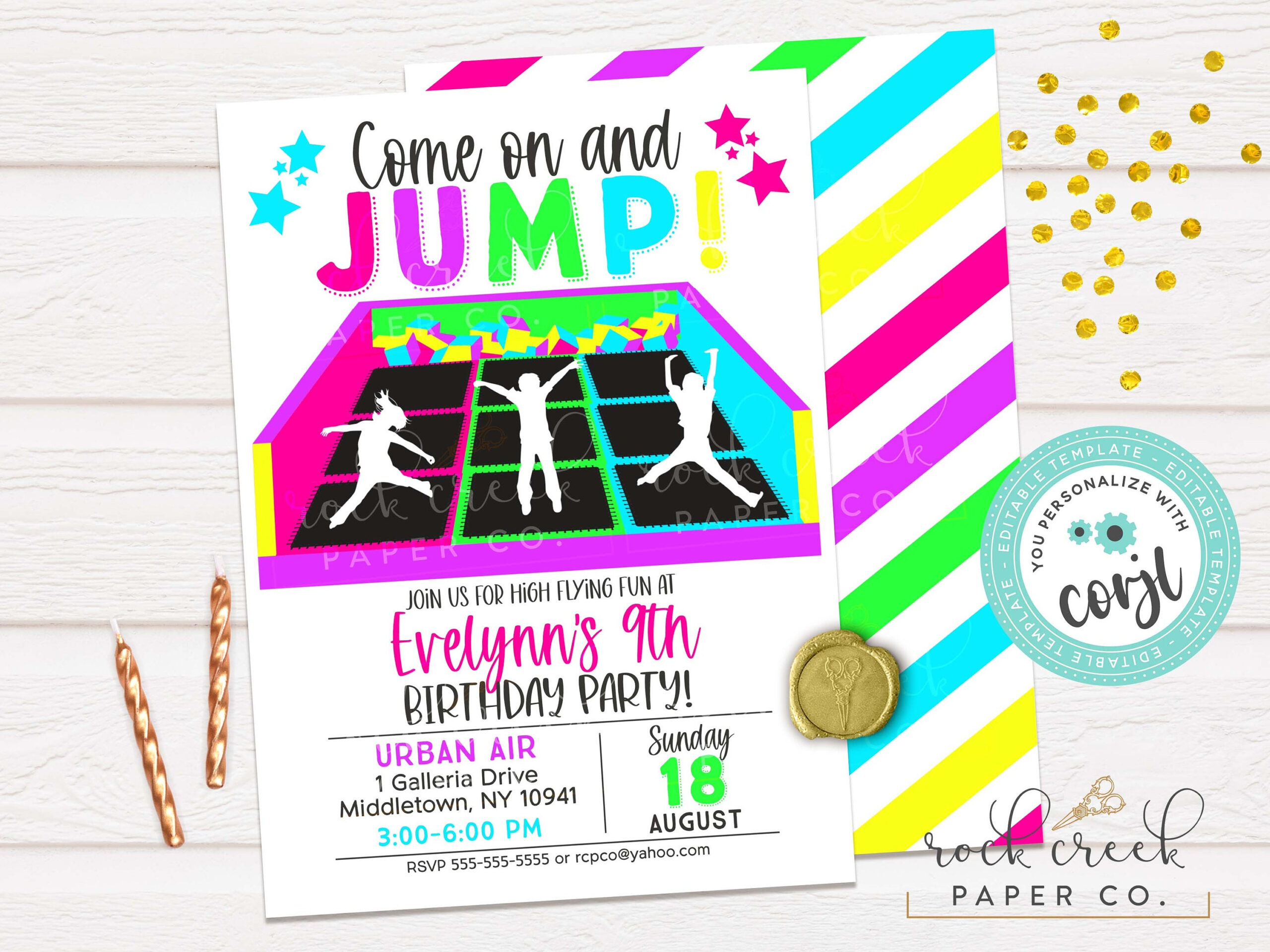 Trampoline Park Birthday Invitation: Bounce Party Template throughout Free Printable Urban Air Invitations