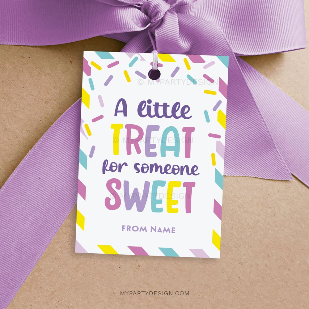 Treat For Someone Sweet Tag, Printable Pdf - My Party Design pertaining to A Little Treat For Someone Sweet Free Printable