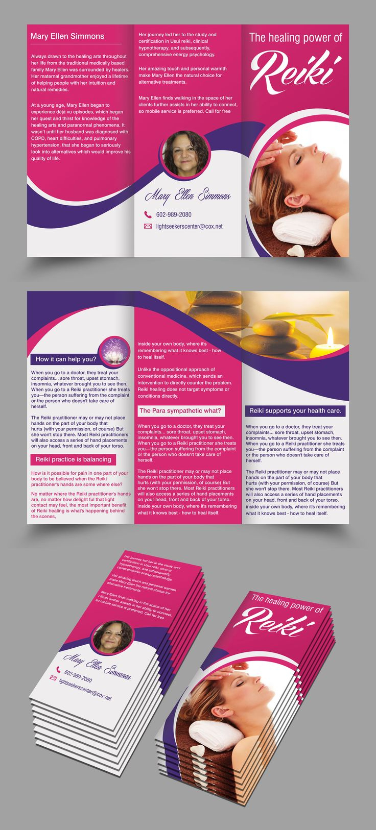 Tri Fold Brochure Design On Reiki intended for Free Printable Reiki Brochures