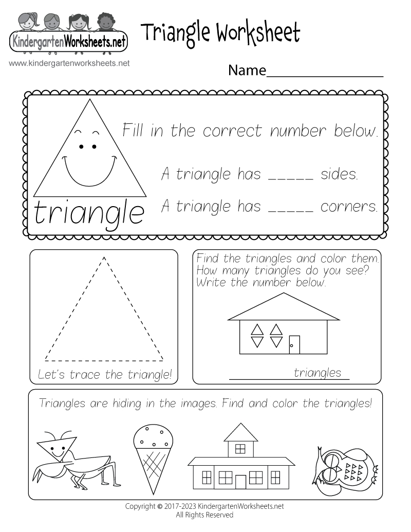 Triangle Worksheet - Free Printable, Digital, & Pdf within Free Printable Triangle Worksheet Preschool