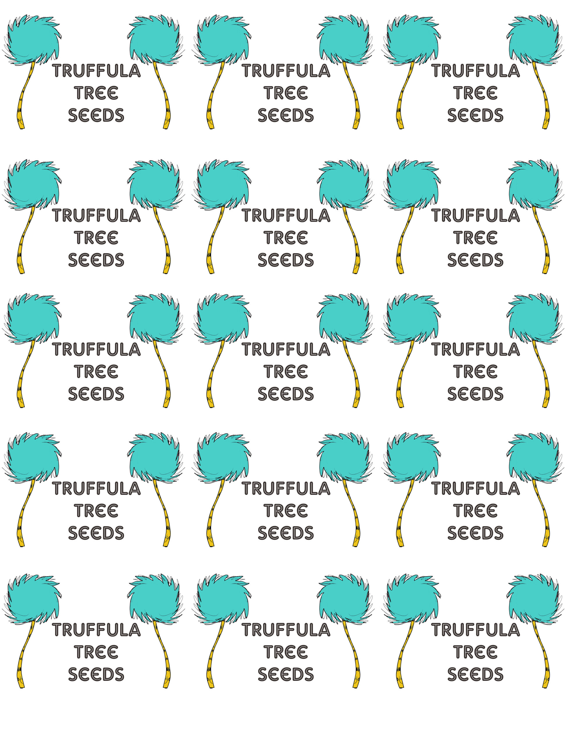 Truffula Tree Seeds *Free Printable - The Crafting Chicks with Truffula Seeds Free Printable