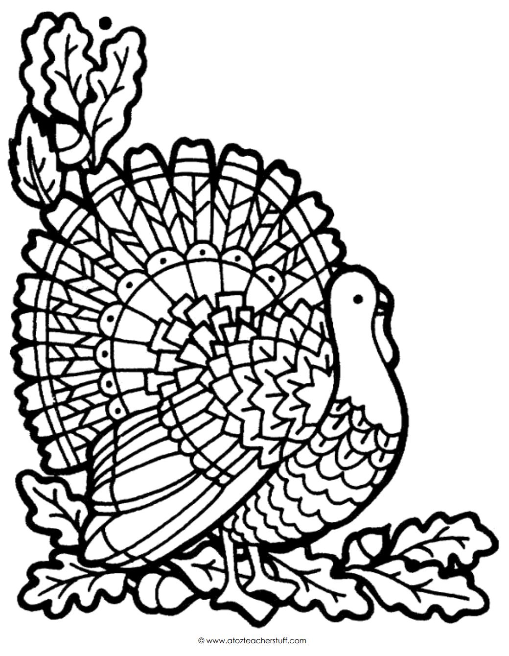 Turkey Coloring Page | A To Z Teacher Stuff Printable Pages And with regard to Printable Turkey For Coloring