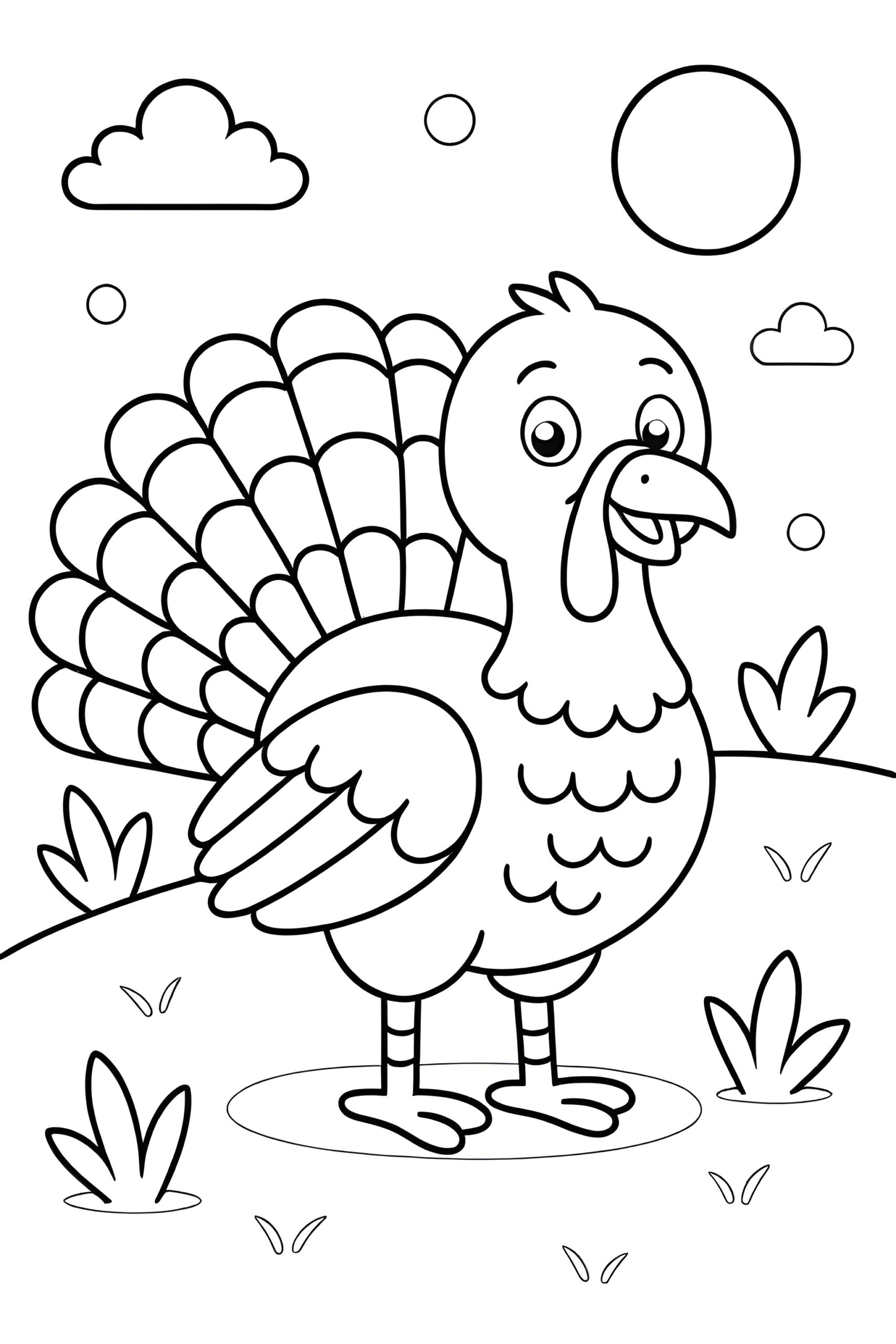 Turkey Coloring Pages For Kids | Coloring Pages Mimi Panda intended for Turkey Color Pages Printable