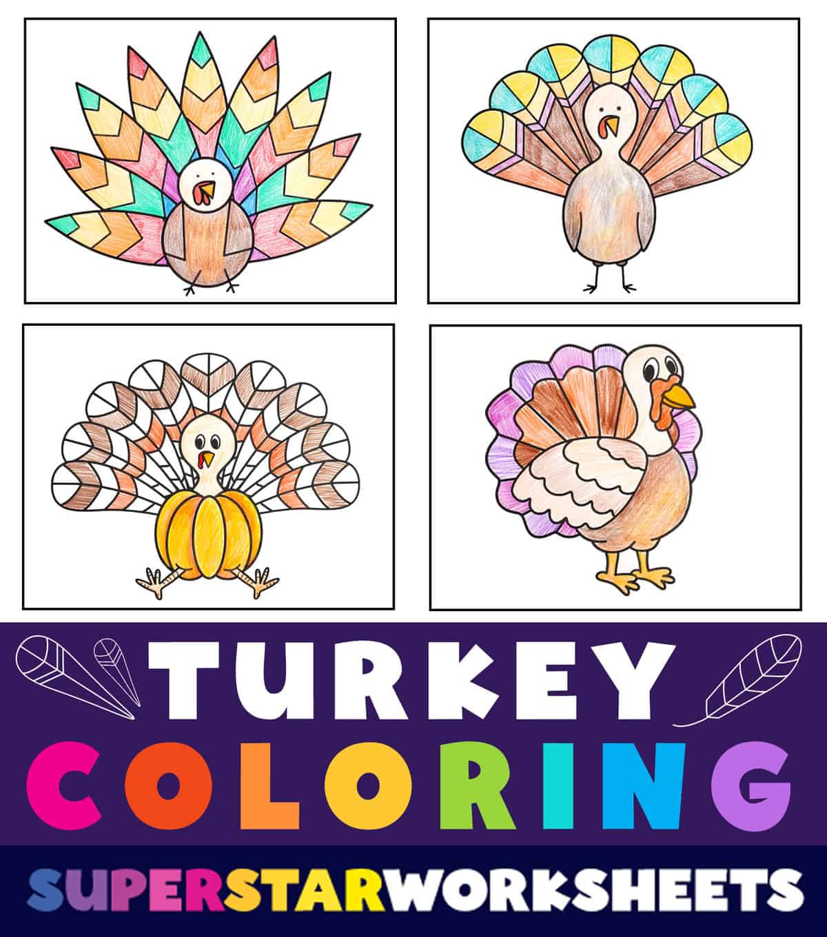 Turkey Coloring Pages (Free Printables) - Superstar Worksheets with regard to Turkey Coloring Page Printable Free