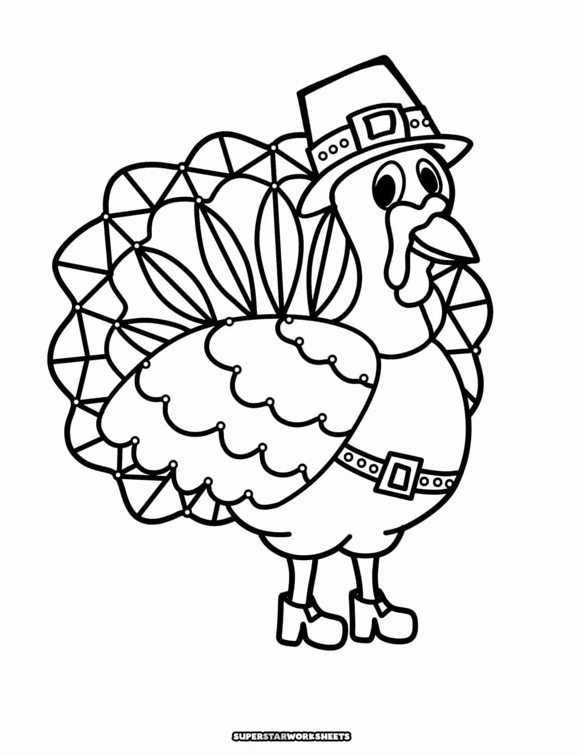 Turkey Coloring Pages (Free Printables) - Superstar Worksheets with Turkey Color Pages Printable