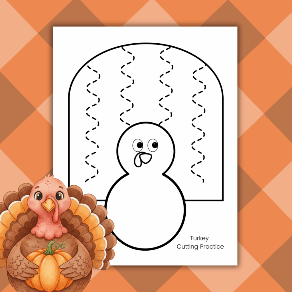 Turkey Cutting Skills Worksheets For Thanksgiving - Simply Full Of for Thanksgiving Cutting Practice Preschool Free Printable