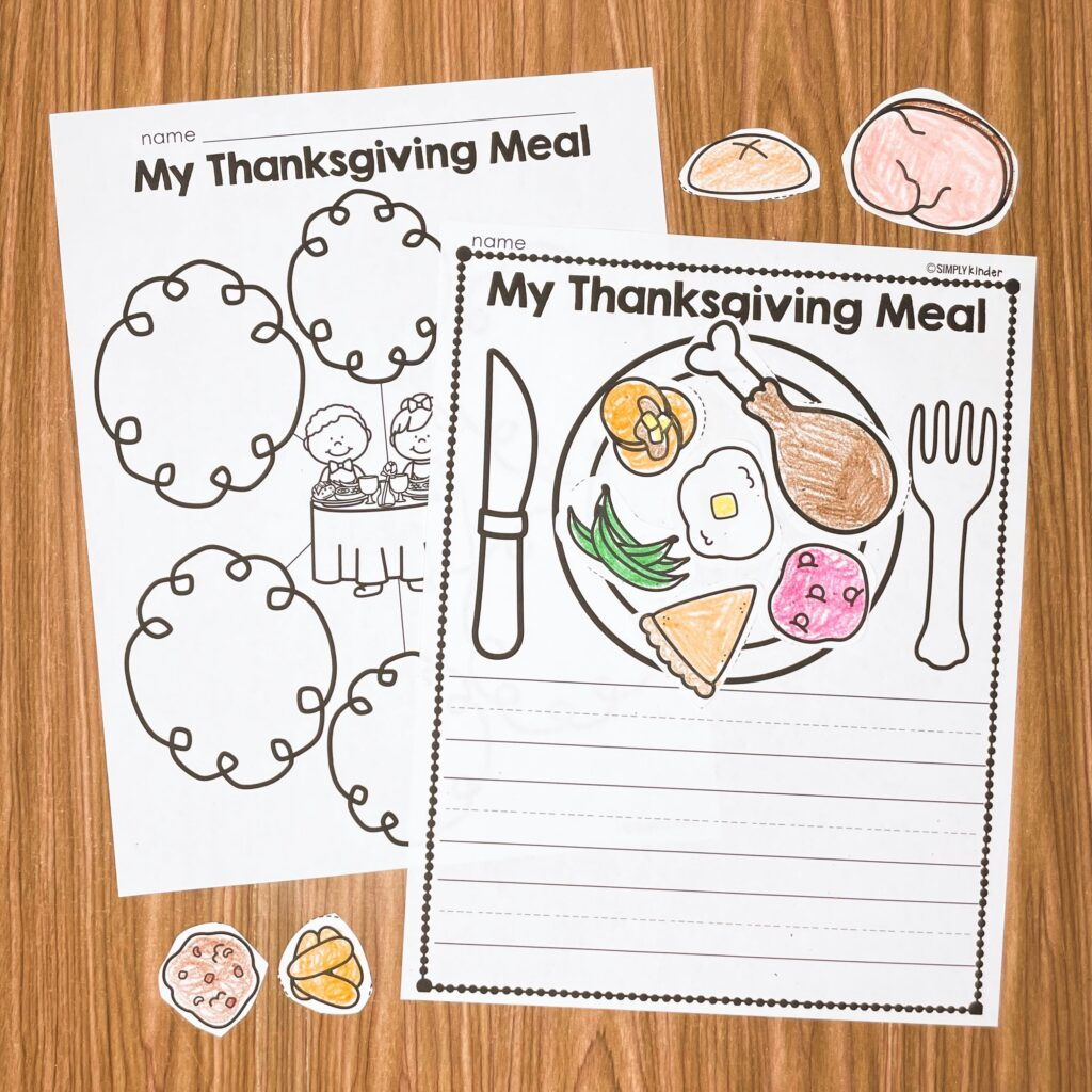Turkey Dinner Craft - Simply Kinder regarding Printable Thanksgiving Plate Craft