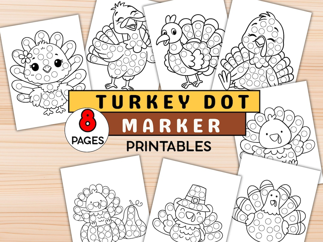 Turkey Dot Marker Printables | Thanksgiving Do A Dot Pages For for Turkey Dot Marker Printable