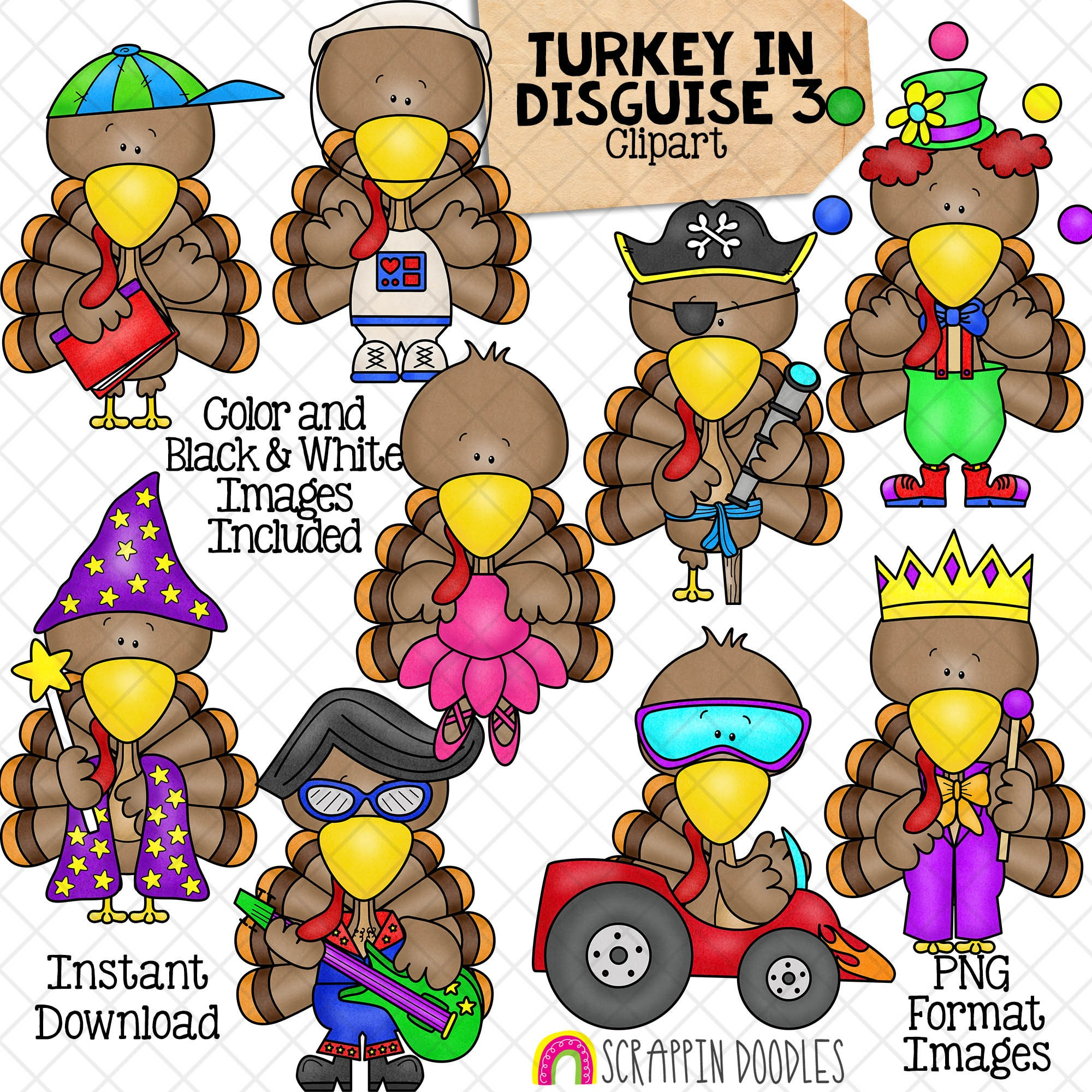 Turkey In Disguise Clipart 3 - Turkeys In Disguises Graphics for Turkey In Disguise Clip Art