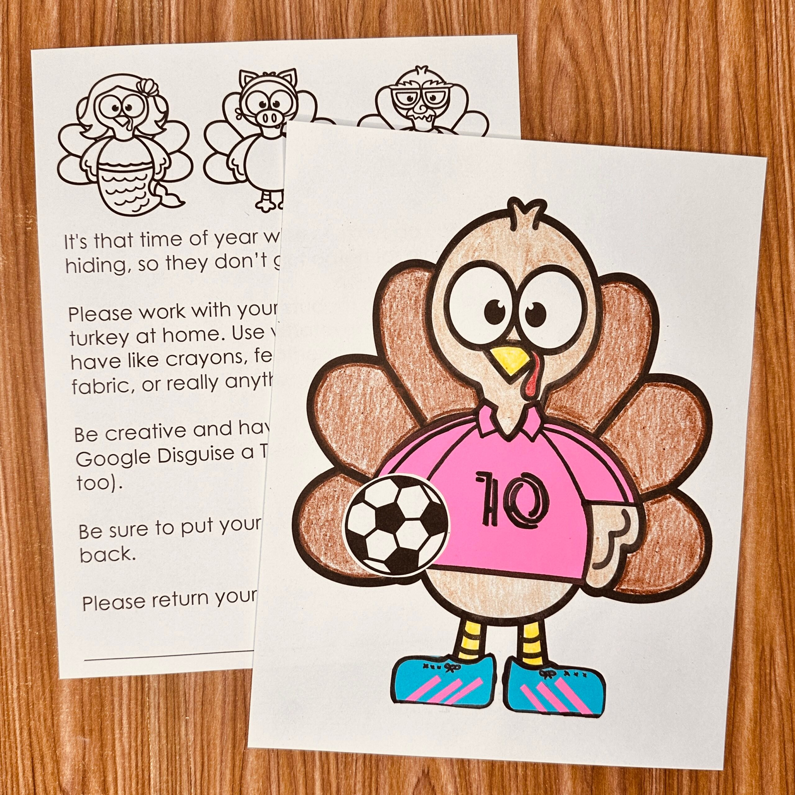 Turkey In Disguise Family Project - Simply Kinder + Printable inside Turkeys In Disguise