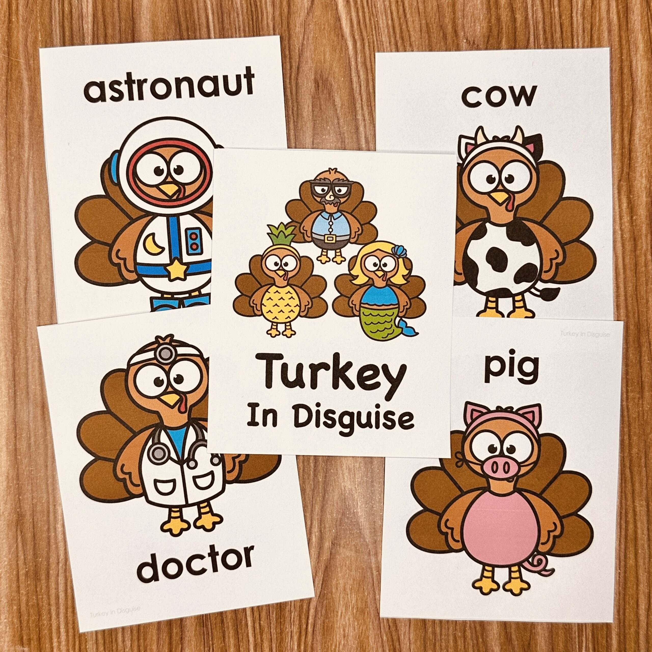 Turkey In Disguise Vocabulary Printables - Simply Kinder + for Disguise A Turkey Printable Ideas