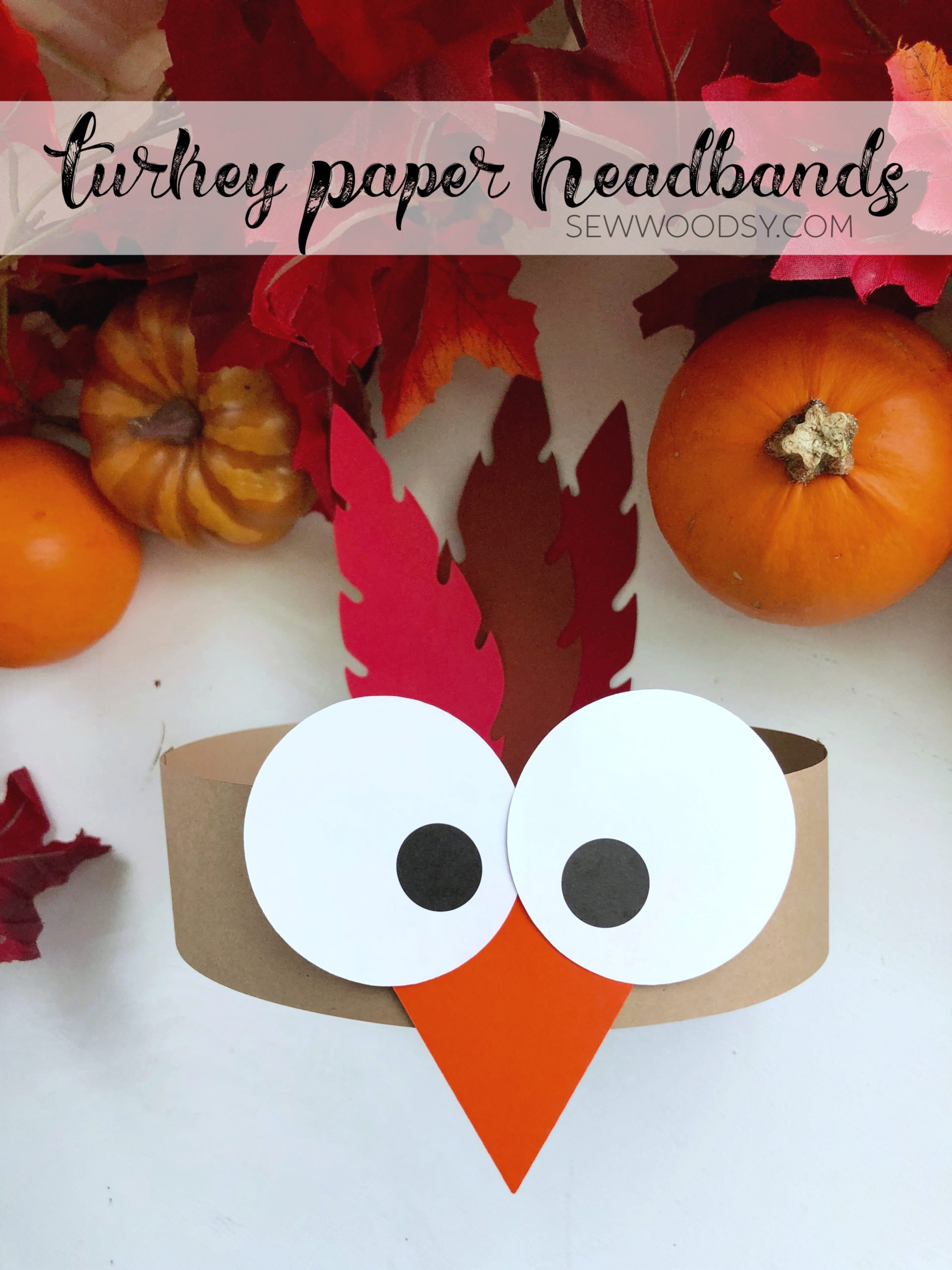 Turkey Paper Headbands - Sew Woodsy throughout Thanksgiving Turkey Headband Printable