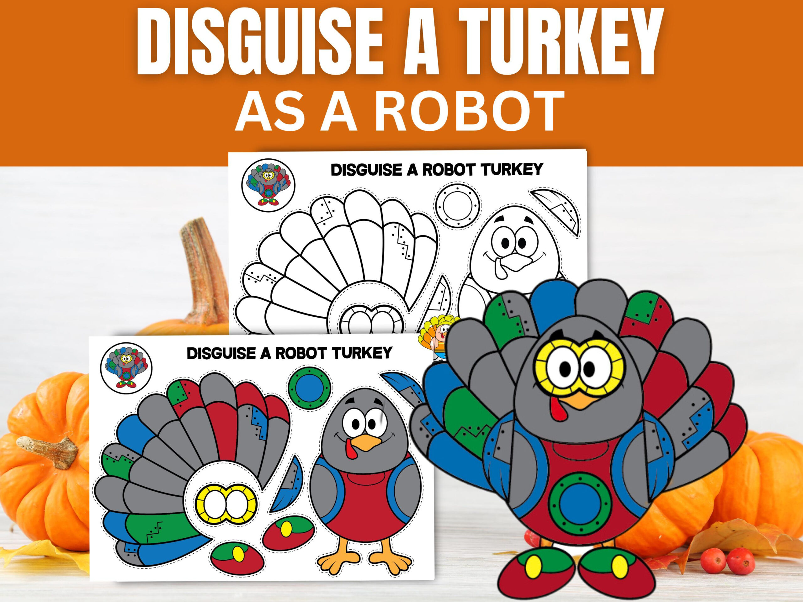 Turkey Robot Disguise - Etsy in Robot Turkey In Disguise