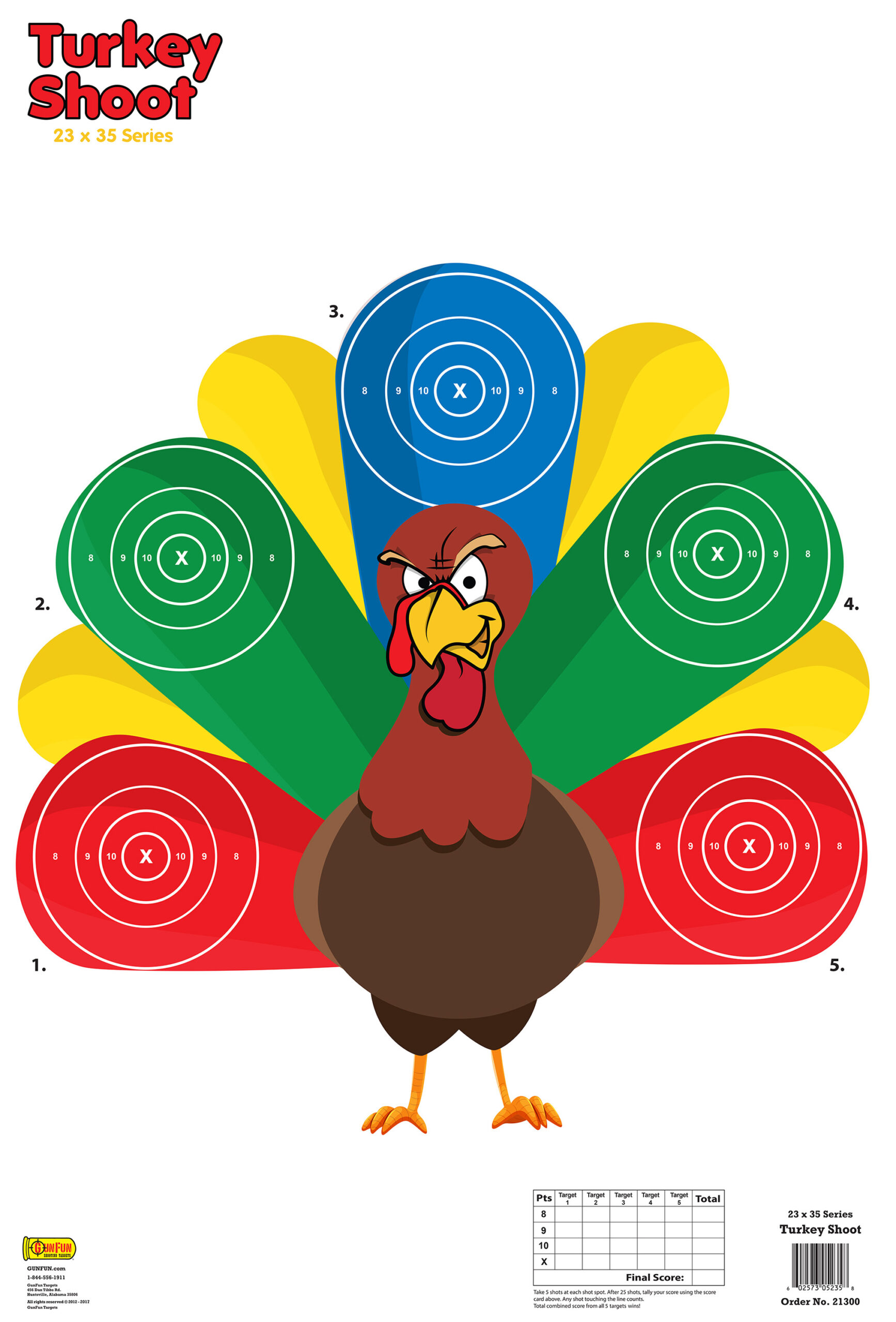 Turkey Shoot (21300) | Gunfun Shooting Targets, Inc. within Turkey Shoot Targets Printable