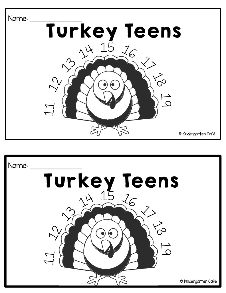 Turkey Teens Math Book | Thanksgiving Number Activity with regard to Thanksgiving Counting Book Printable