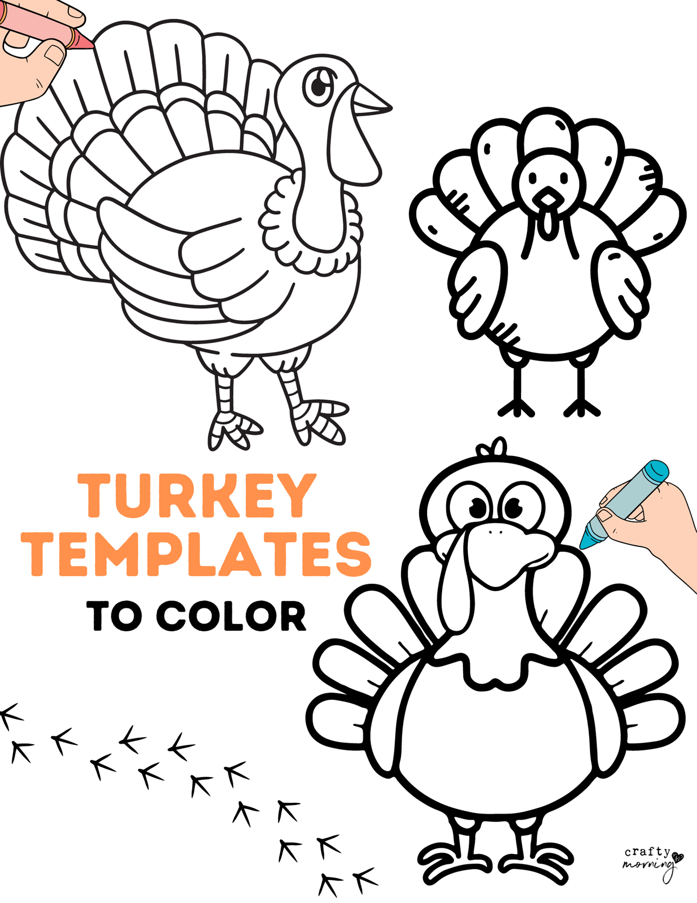 Turkey Template To Color - Crafty Morning pertaining to Turkey To Color Printable