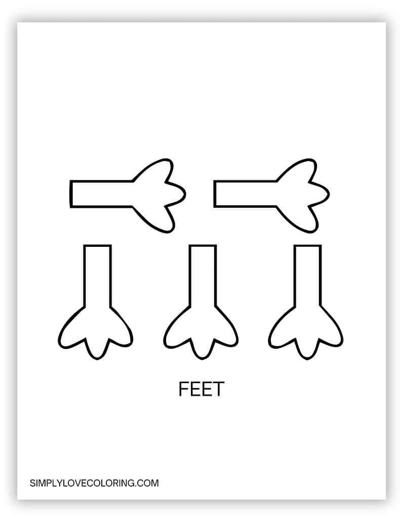 Turkey Templates (Free Pdf Printables) – Simply Love Coloring throughout Printable Turkey Feet Template