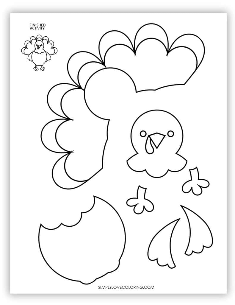Turkey Templates (Free Pdf Printables) – Simply Love Coloring within Simple Turkey Template Printable