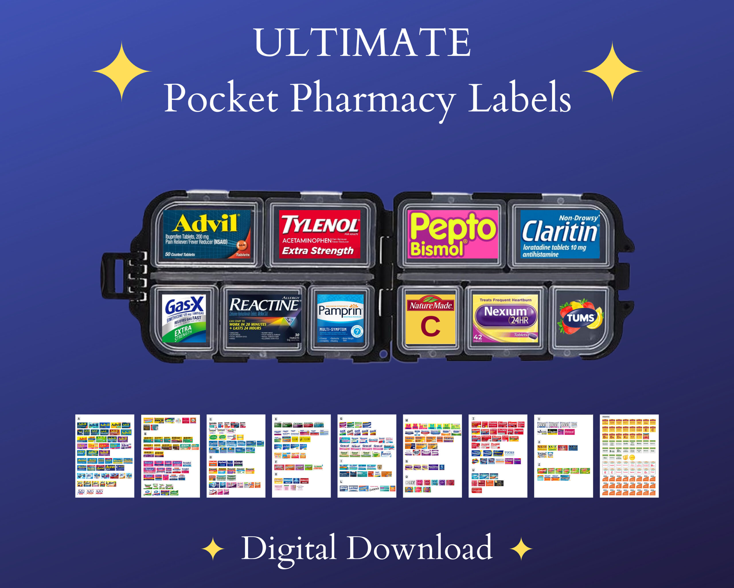 Ultimate Pocket Pharmacy Labels, Printable Pill Case Labels, Over with Pocket Pharmacy Labels Free Printable