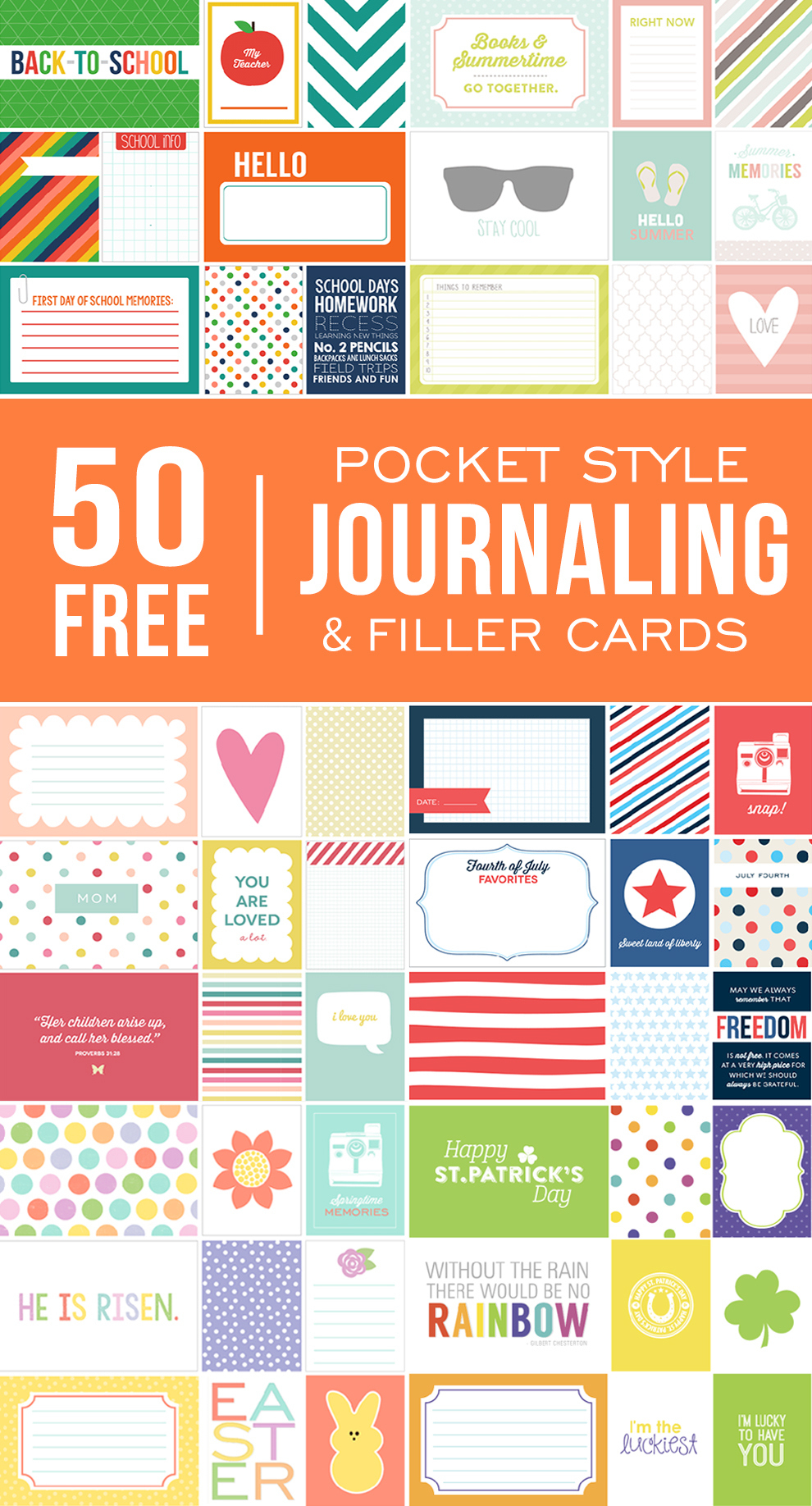 Ultimate Roundup Of Free Journaling + Filler Card Printables pertaining to Journal Cards Free Printable