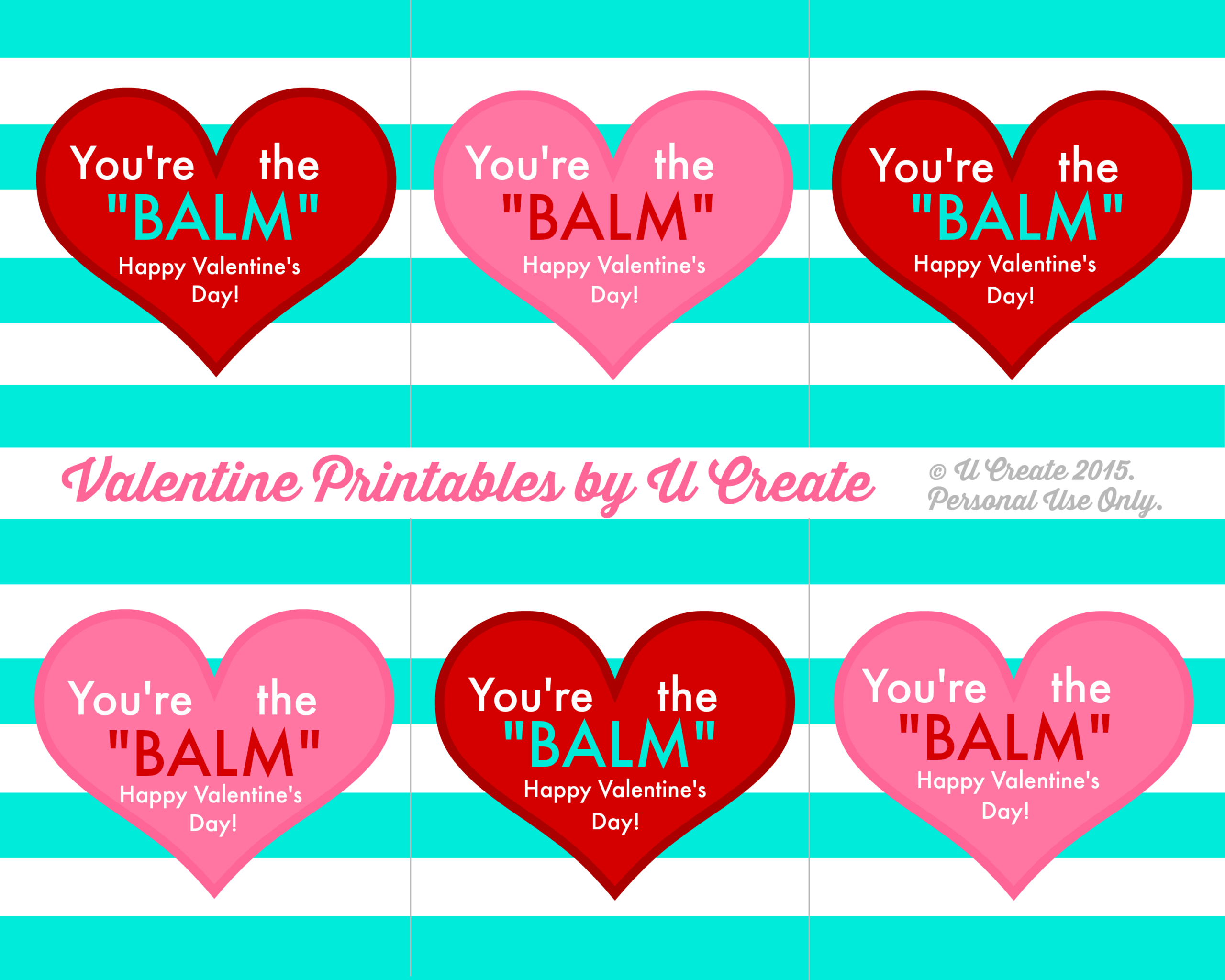 Valentine Lip Balm Printables - U Create throughout Lip Balm Valentine Printable