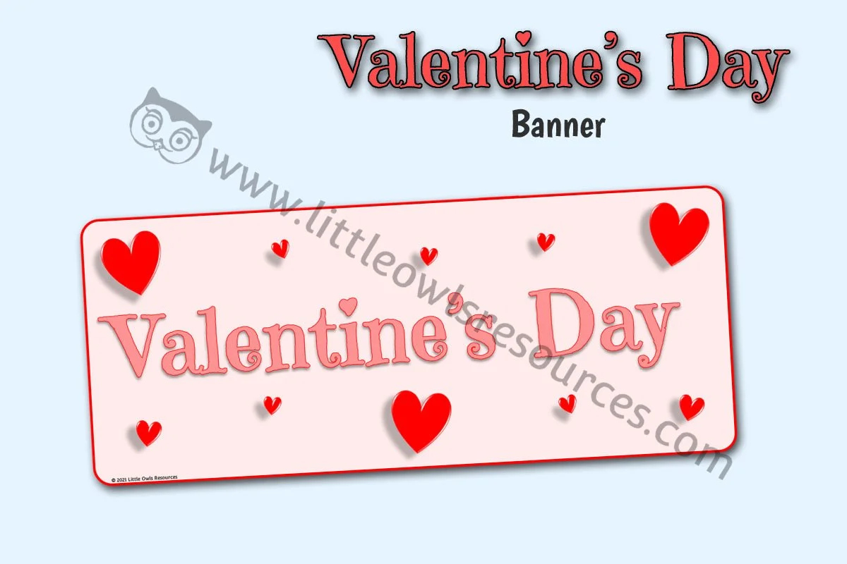 Valentine&amp;#039;S Day&amp;#039; Display Banner | Eyfs &amp;amp; Ks1 Printables — Little inside Free Printable Happy Valentine&amp;#039;S Day Banner Printable