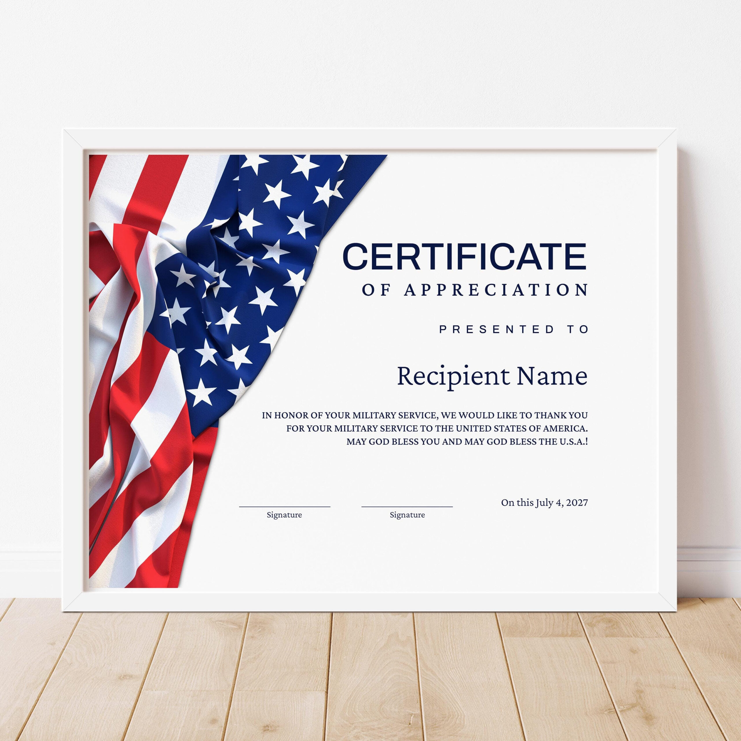Veteran'S Certificate Of Appreciation Template, Editable in Veterans Day Certificates Free Printables