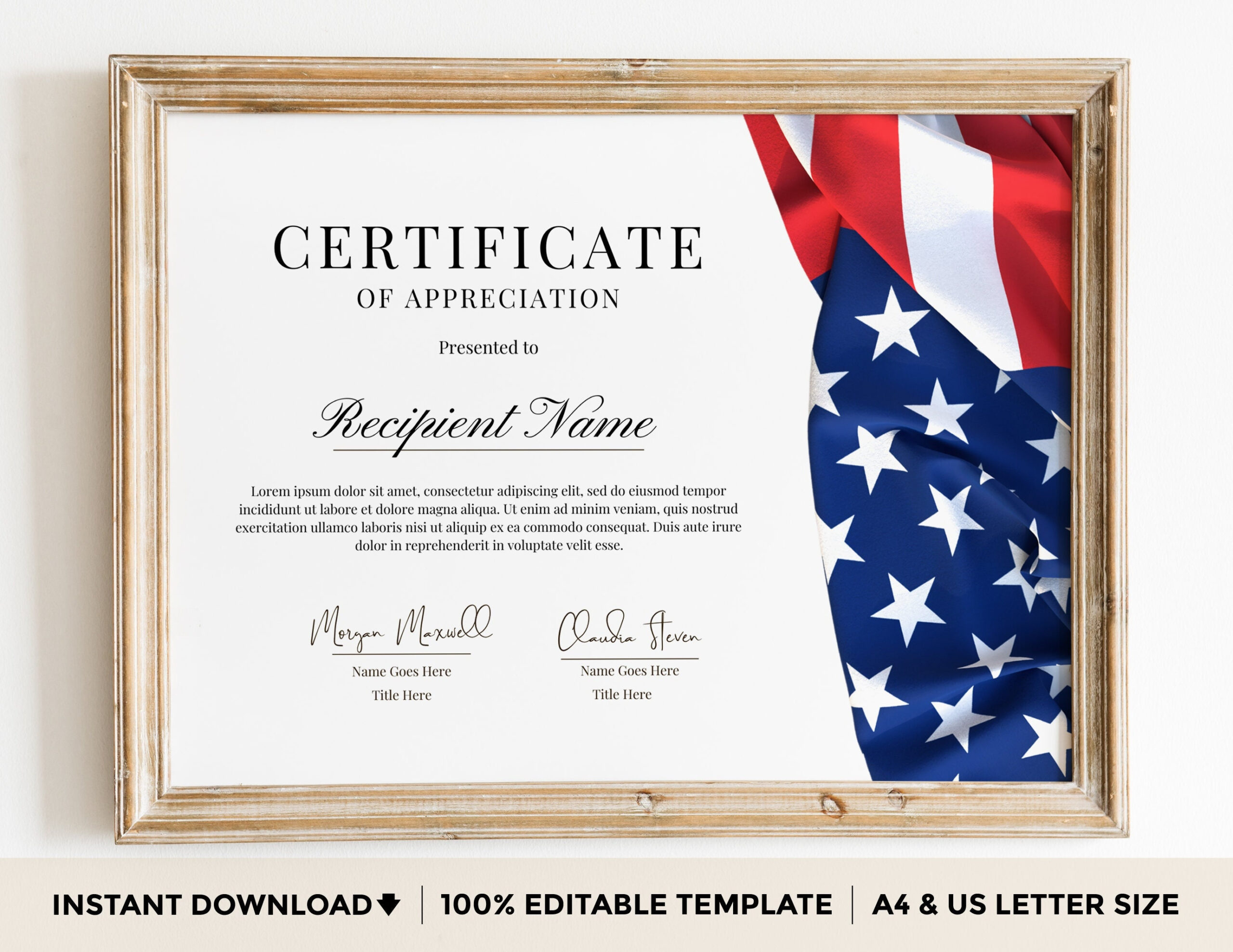 Veterans Day Certificate Template - Etsy in Downloadable Sample Veterans Day Certificates Free Printables
