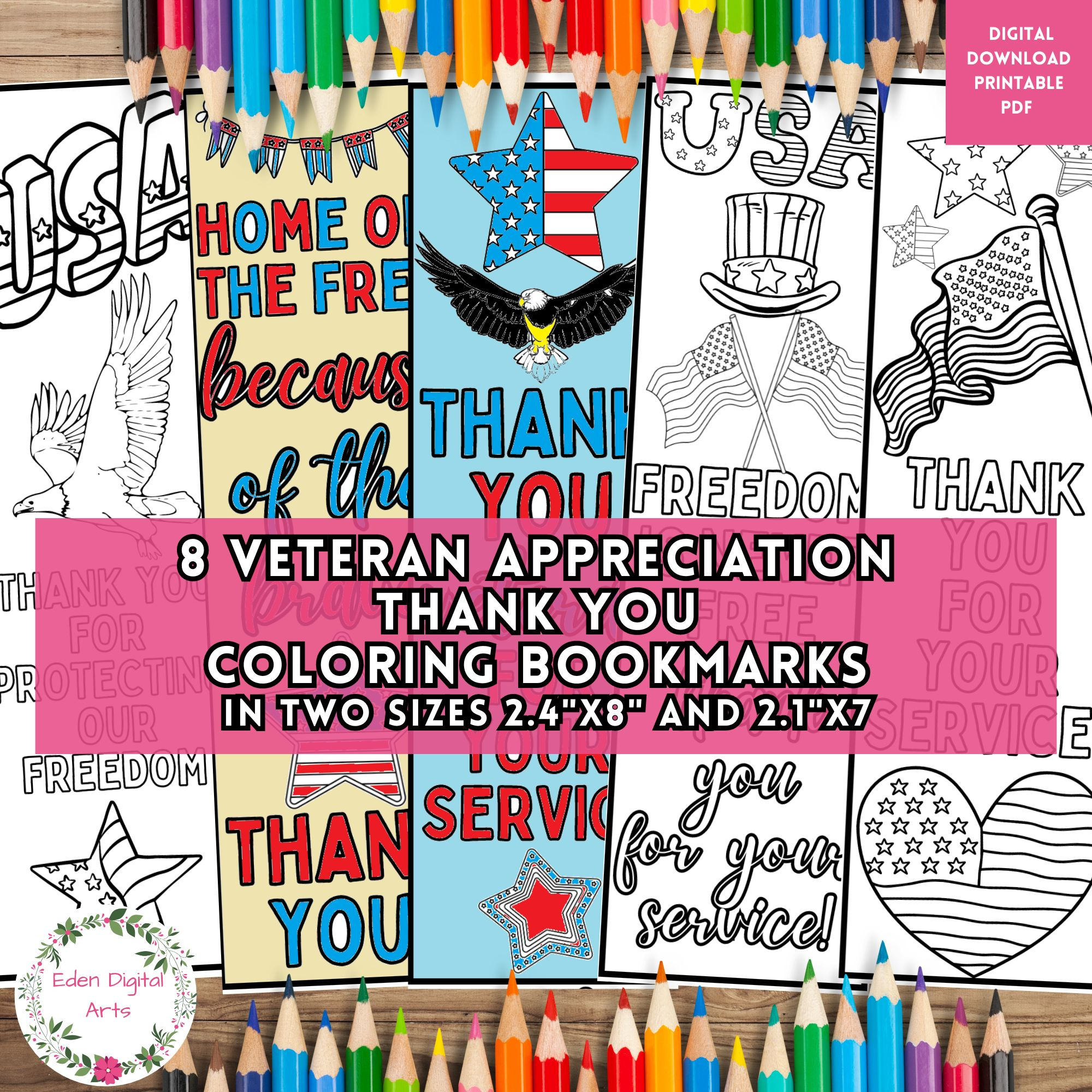 Veteran'S Day Coloring Thank You Bookmarks Military Appreciation with Free Printable Veterans Day Bookmarks